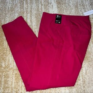 High waist pull on ankle pants